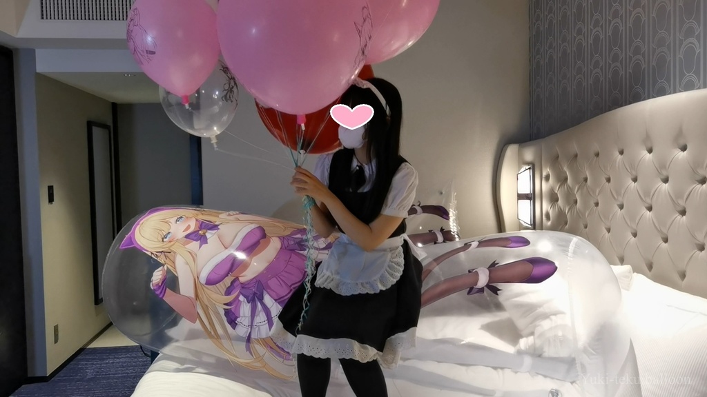 メイドMちゃんの空ビ遊び Maid M-chan's inflatable play