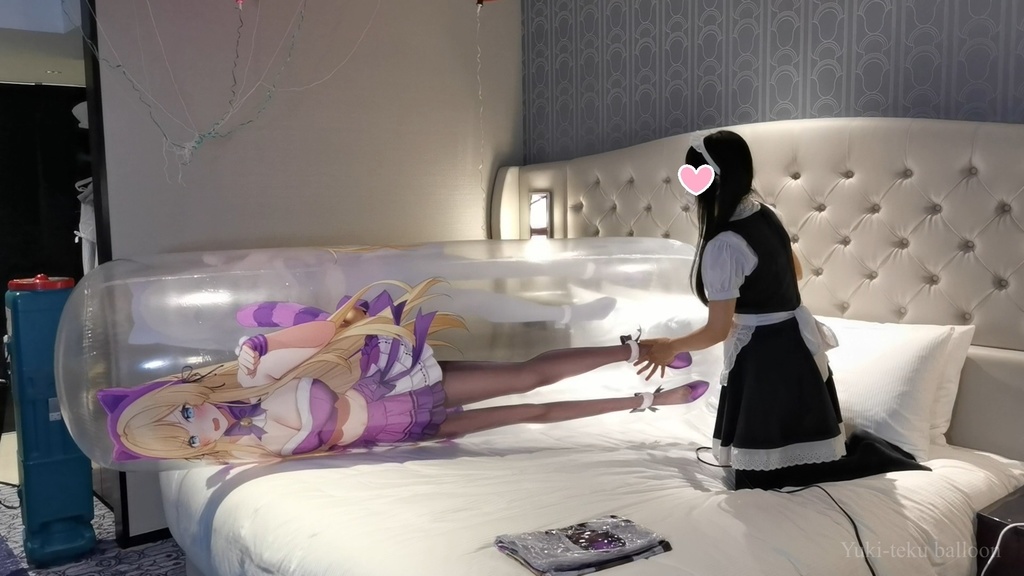 メイドMちゃんの空ビ遊び Maid M-chan's inflatable play