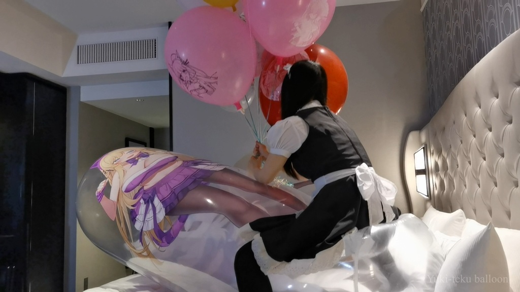 メイドMちゃんの空ビ遊び Maid M-chan's inflatable play