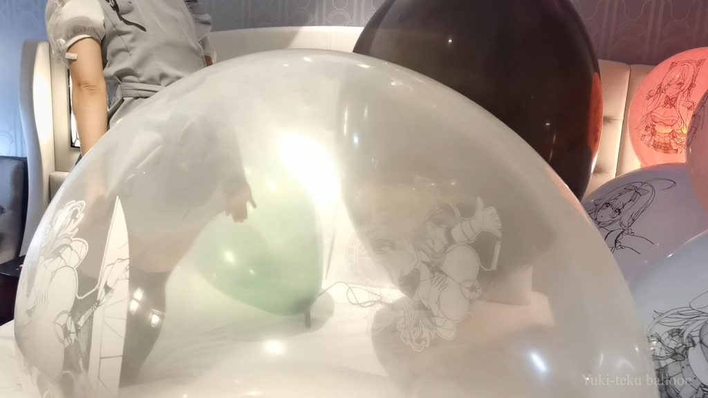 黒髪Mちゃんのロングネック風船遊び2 M-chan's Long-neck balloon play2