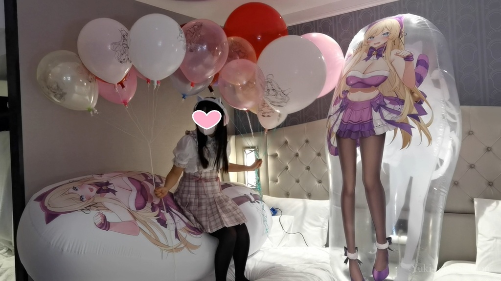 JK Mちゃんの空ビ遊び JK M-chan's inflatable play