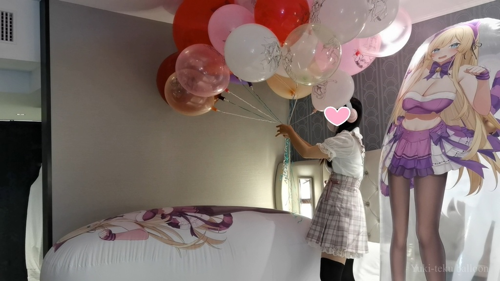 JK Mちゃんの空ビ遊び JK M-chan's inflatable play