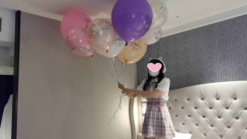 JK Mちゃんのヘリウム風船遊び JK style M-chan's Helium balloon play