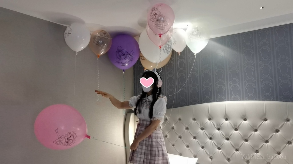 JK Mちゃんのヘリウム風船遊び JK style M-chan's Helium balloon play