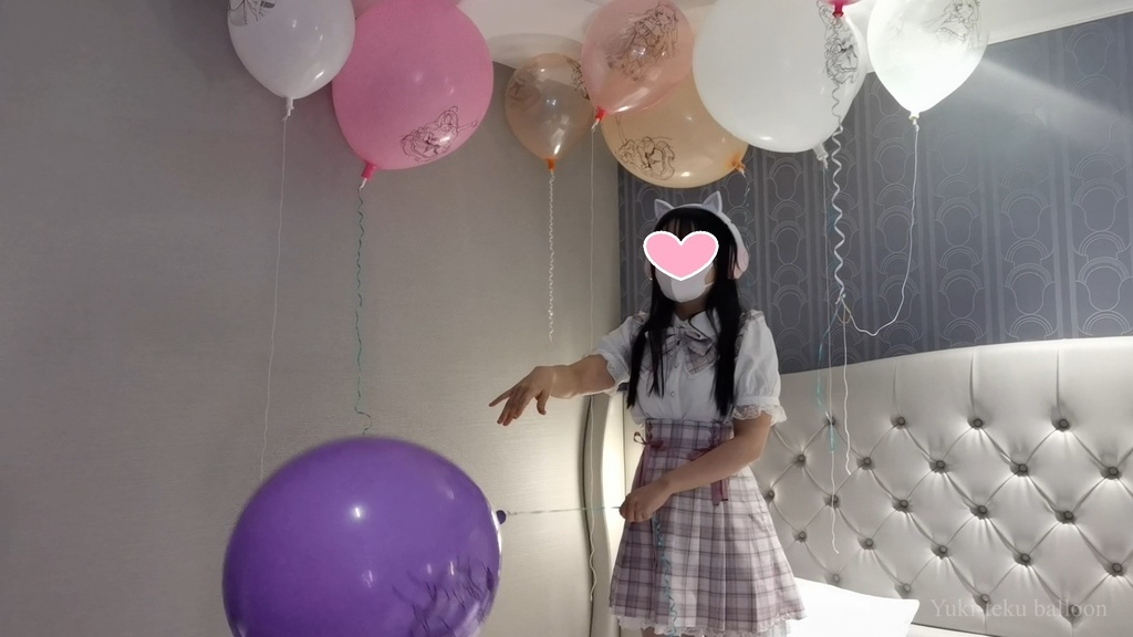 JK Mちゃんのヘリウム風船遊び JK style M-chan's Helium balloon play