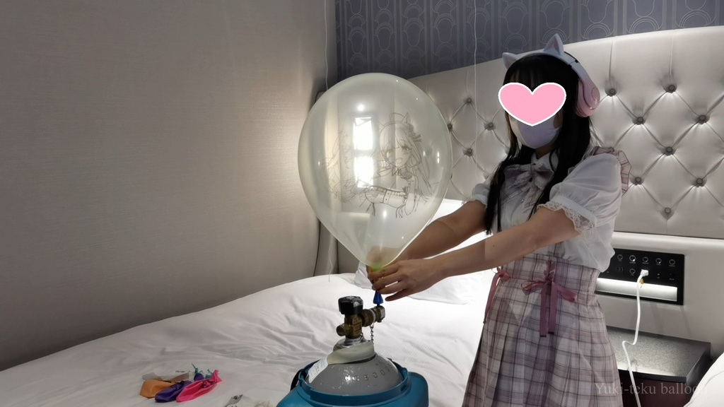 JK Mちゃんのヘリウム風船遊び JK style M-chan's Helium balloon play