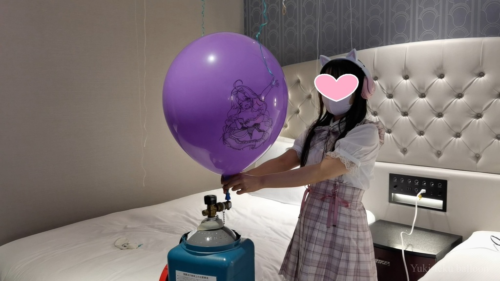 JK Mちゃんのヘリウム風船遊び JK style M-chan's Helium balloon play