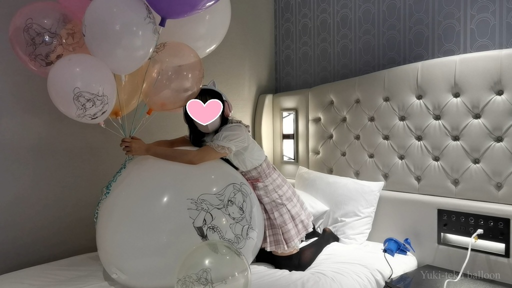 JK Mちゃんのイラスト風船遊び JK style M-chan's Anime balloon play