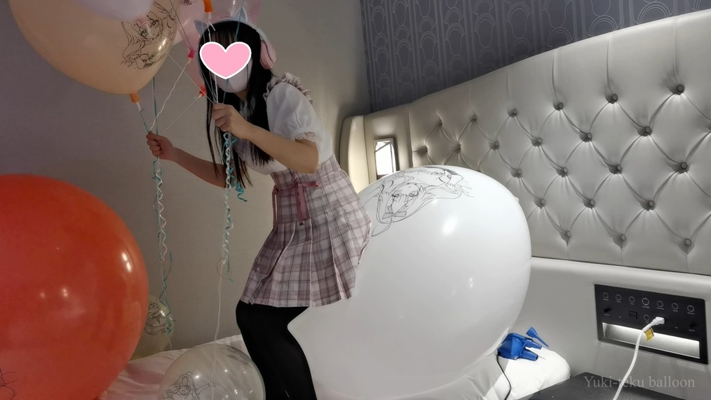 JK Mちゃんのイラスト風船遊び JK style M-chan's Anime balloon play