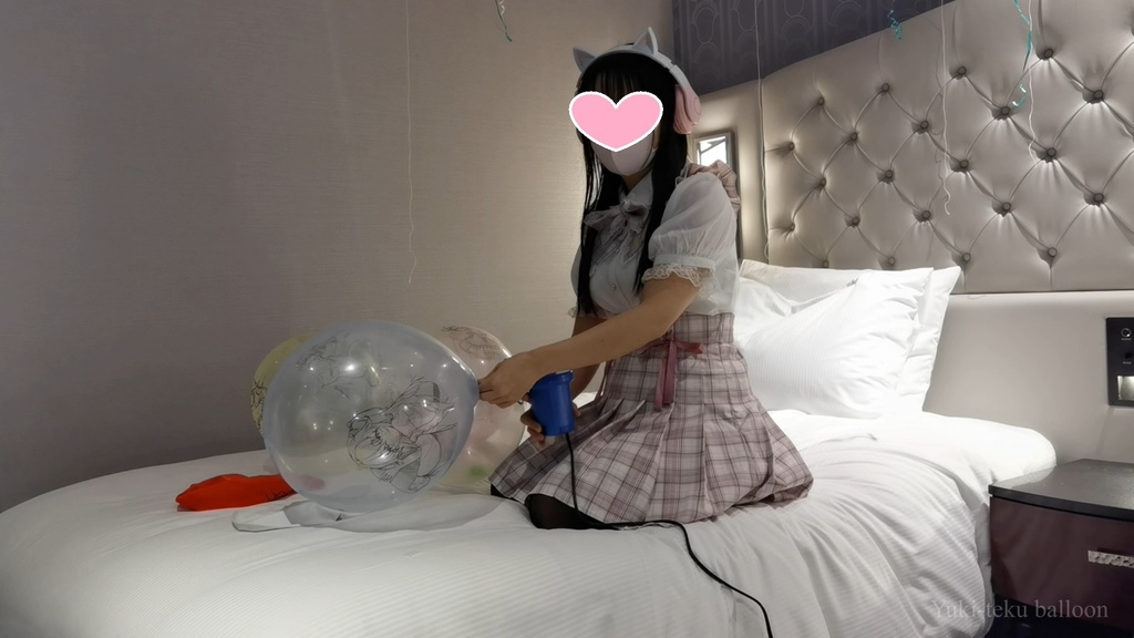 JK Mちゃんのイラスト風船遊び JK style M-chan's Anime balloon play