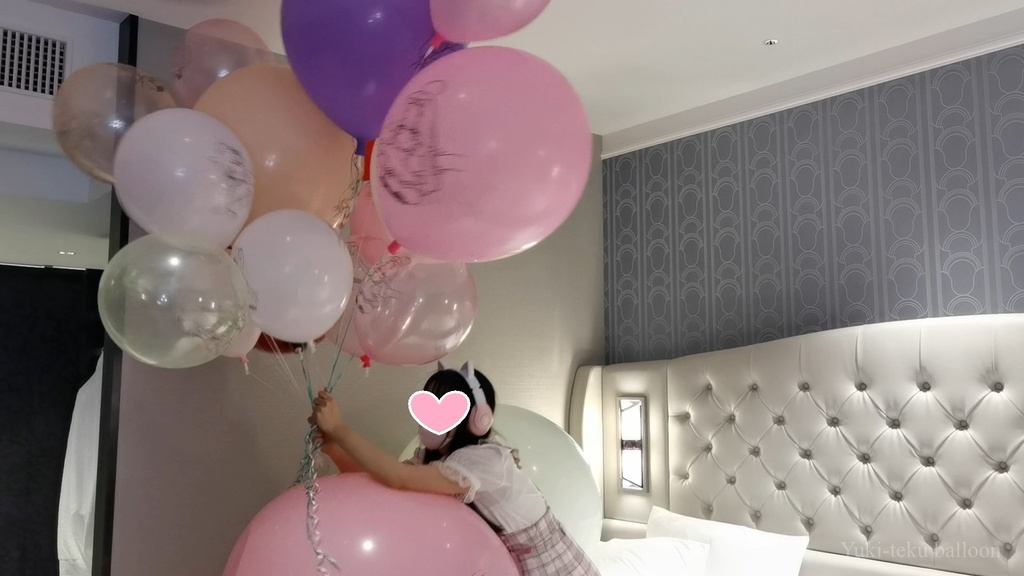 JK Mちゃんのヘリウム風船遊び2 JK style M-chan's Helium balloon play2