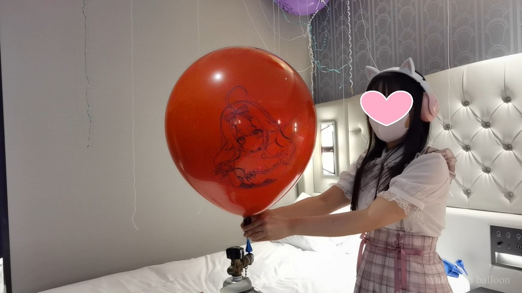 JK Mちゃんのヘリウム風船遊び2 JK style M-chan's Helium balloon play2