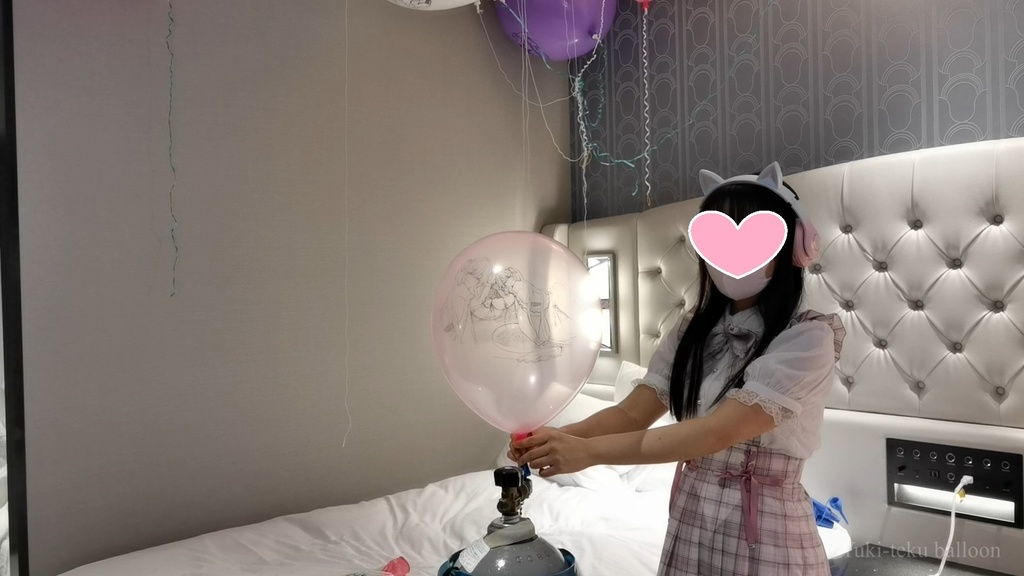 JK Mちゃんのヘリウム風船遊び2 JK style M-chan's Helium balloon play2