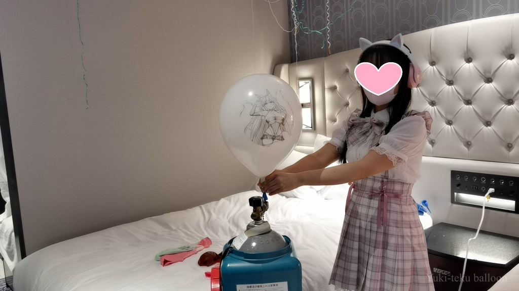 JK Mちゃんのヘリウム風船遊び2 JK style M-chan's Helium balloon play2