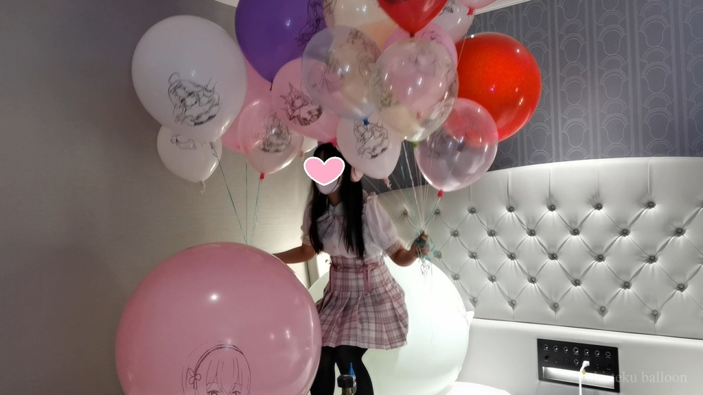 JK Mちゃんのヘリウム風船遊び2 JK style M-chan's Helium balloon play2