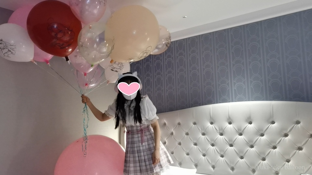 JK Mちゃんのヘリウム風船遊び2 JK style M-chan's Helium balloon play2