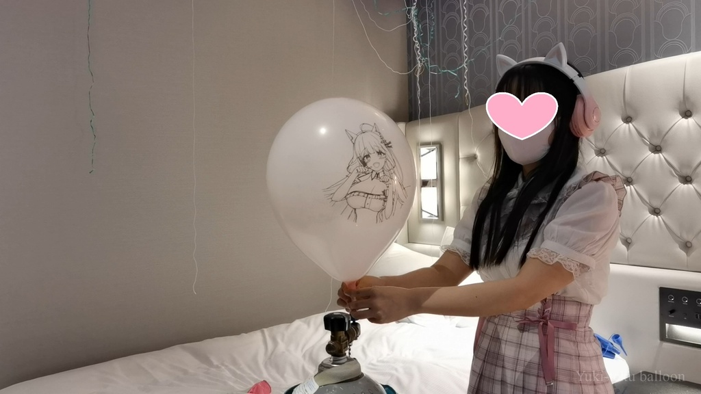 JK Mちゃんのヘリウム風船遊び2 JK style M-chan's Helium balloon play2