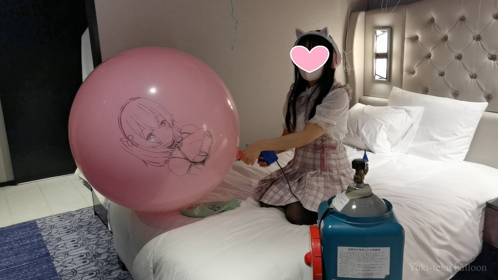 JK Mちゃんのヘリウム風船遊び2 JK style M-chan's Helium balloon play2