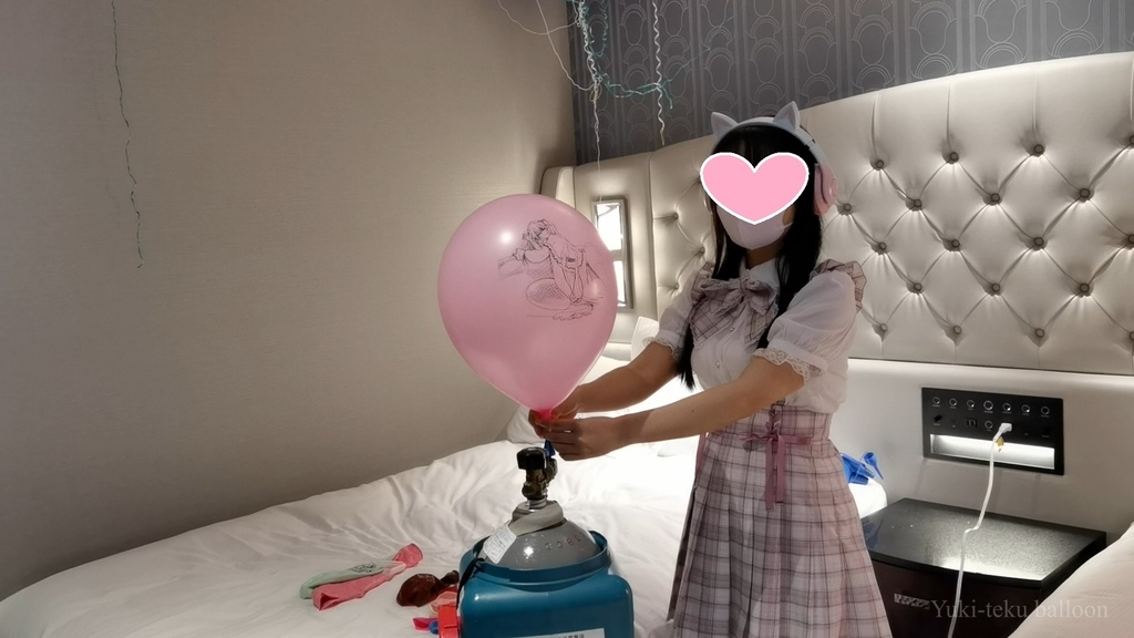 JK Mちゃんのヘリウム風船遊び2 JK style M-chan's Helium balloon play2