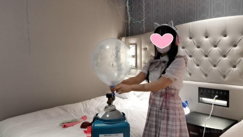 JK Mちゃんのヘリウム風船遊び2 JK style M-chan's Helium balloon play2