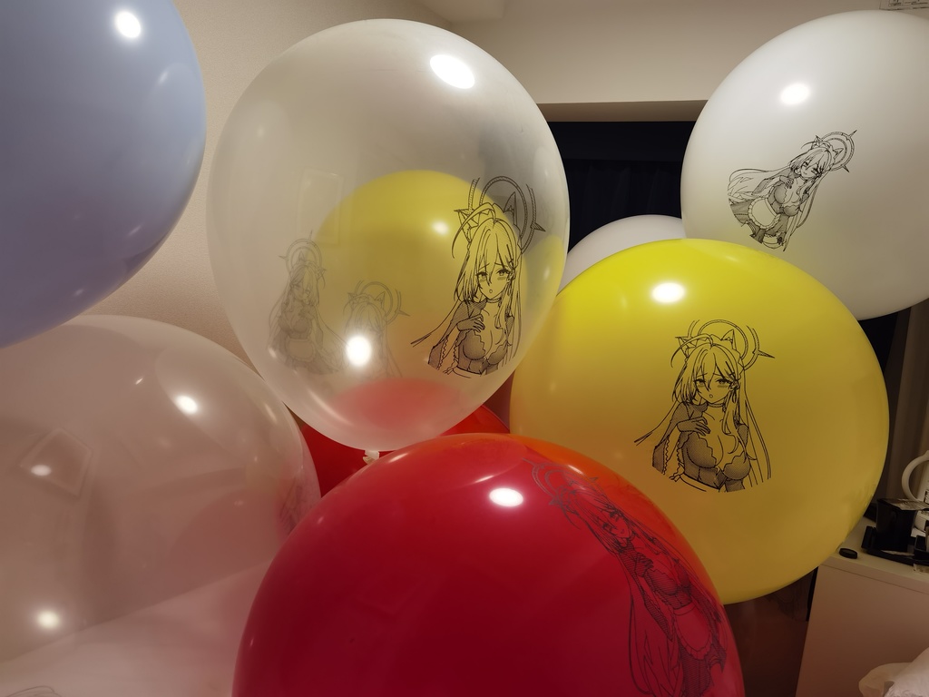 メイドなシロコ 風船 ラウンド型 36inch Maid style shiroko balloon Round type