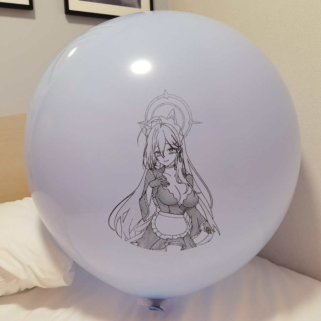 メイドなシロコ 風船 ラウンド型 36inch Maid style shiroko balloon Round type