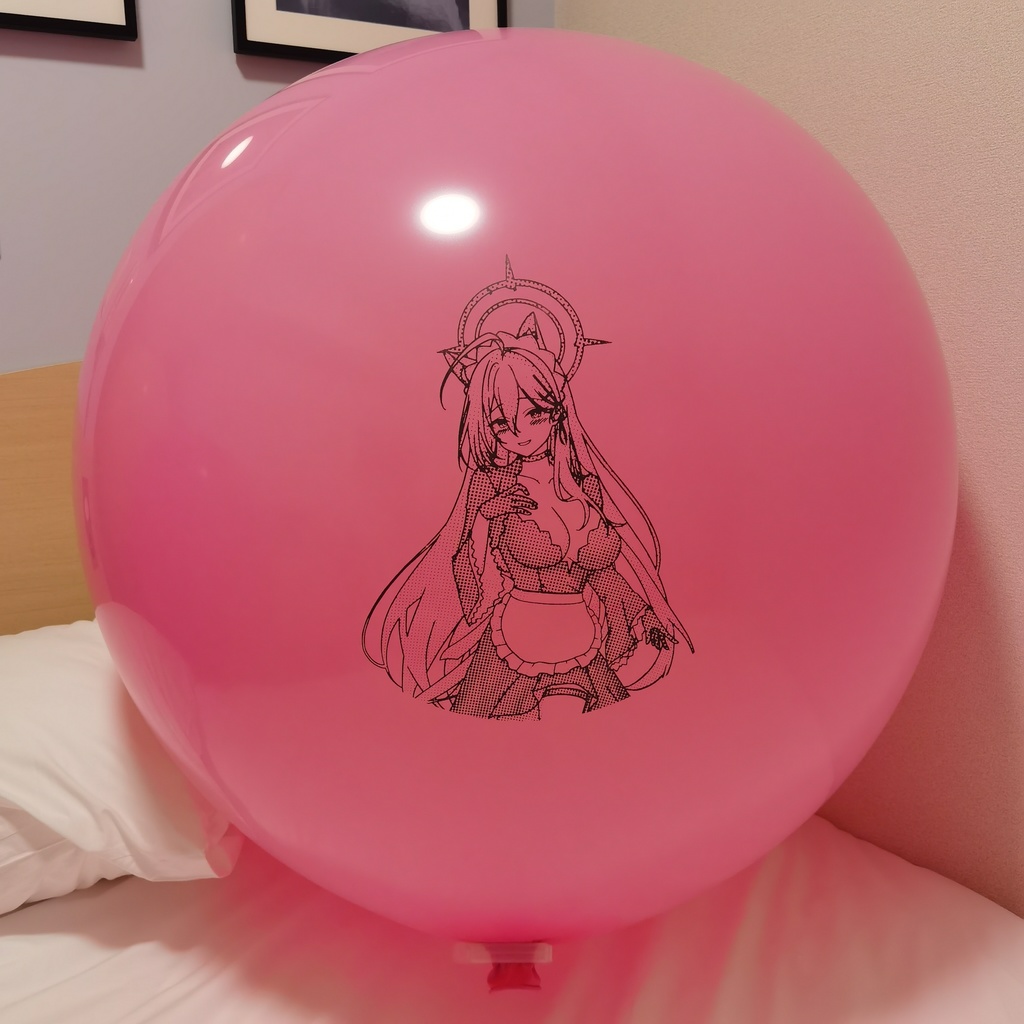 メイドなシロコ 風船 ラウンド型 36inch Maid style shiroko balloon Round type