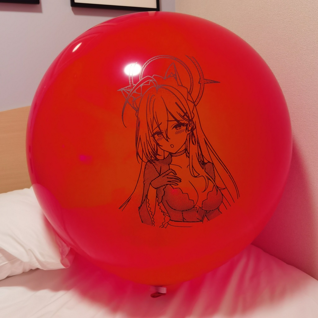 メイドなシロコ 風船 ラウンド型 36inch Maid style shiroko balloon Round type