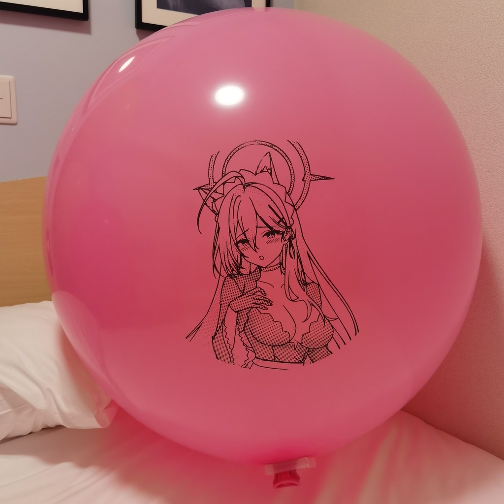 メイドなシロコ 風船 ラウンド型 36inch Maid style shiroko balloon Round type