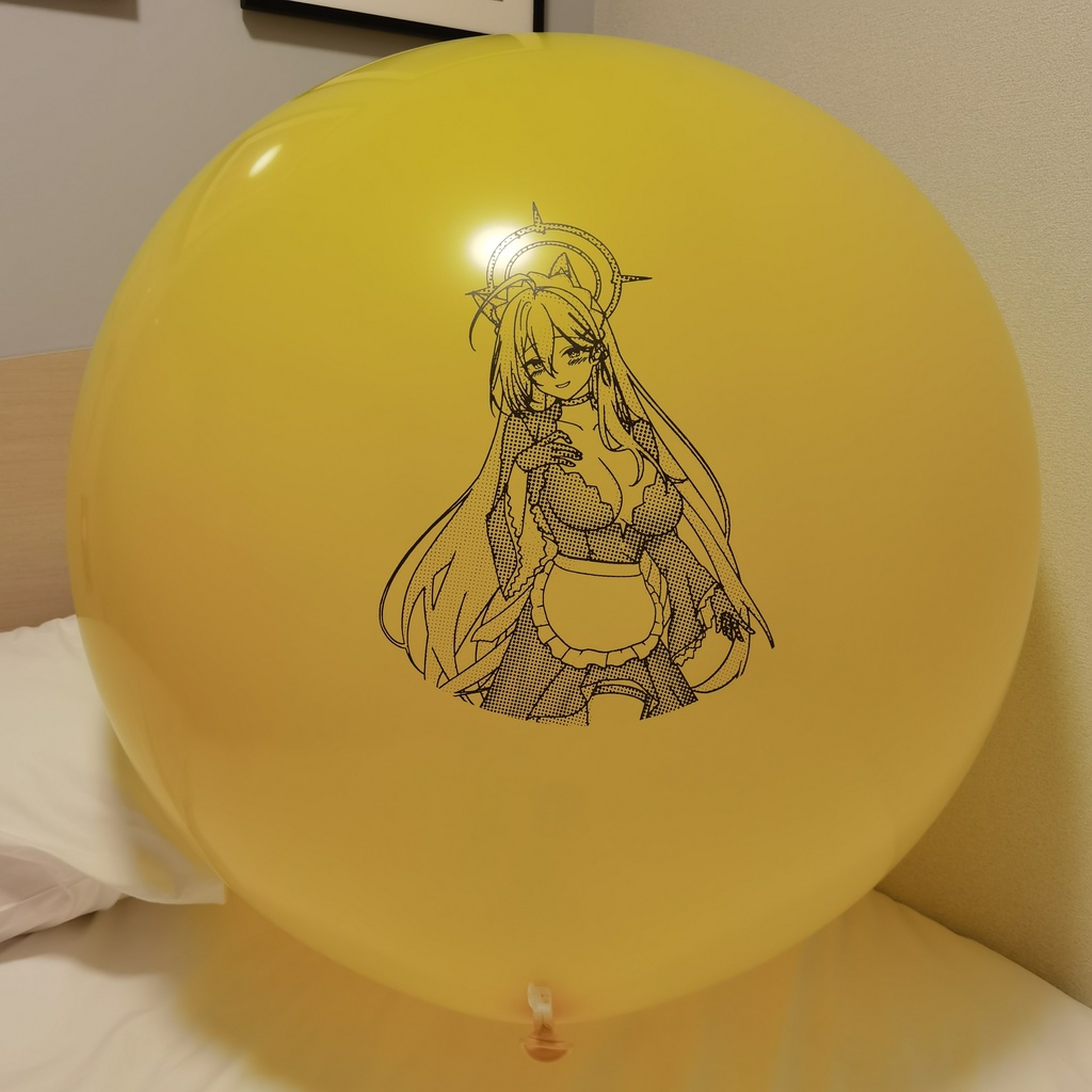 メイドなシロコ 風船 ラウンド型 36inch Maid style shiroko balloon Round type