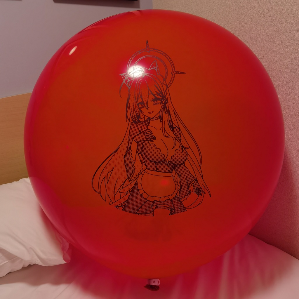 メイドなシロコ 風船 ラウンド型 36inch Maid style shiroko balloon Round type
