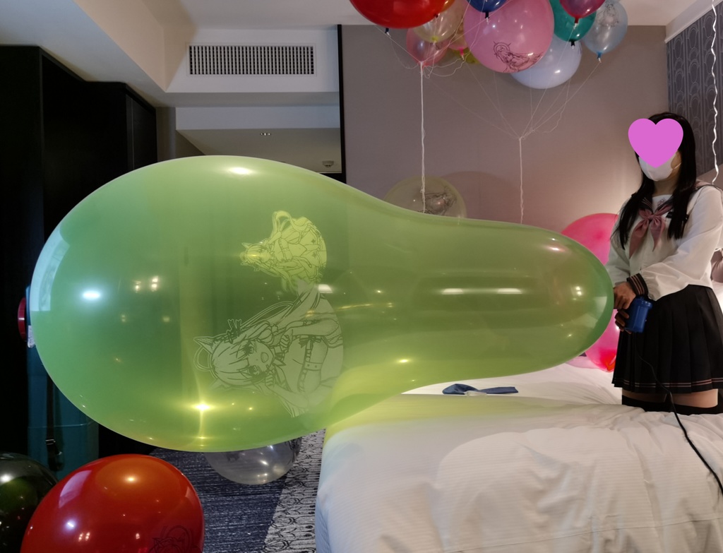 猫耳イラストリアス ロングネックバルーン ワイドタイプ 36inch Cat ear Illustrious Long-neck balloon wide type (Y36LW)