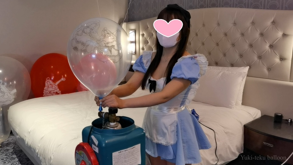 アリスMちゃんのヘリウム風船遊び Alice style M-chan's Helium balloon play