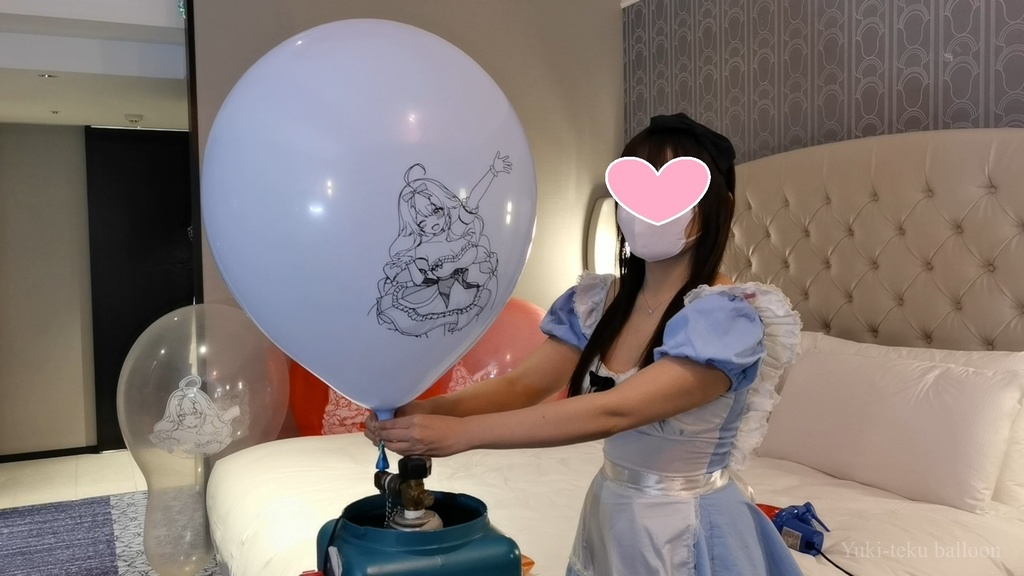 アリスMちゃんのヘリウム風船遊び Alice style M-chan's Helium balloon play