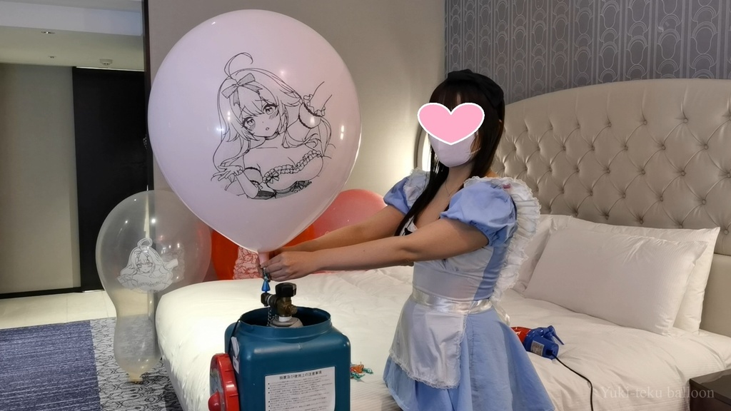 アリスMちゃんのヘリウム風船遊び Alice style M-chan's Helium balloon play