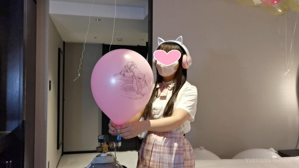 JK Mちゃんのヘリウム風船遊び3 JK style M-chan's Helium balloon play3