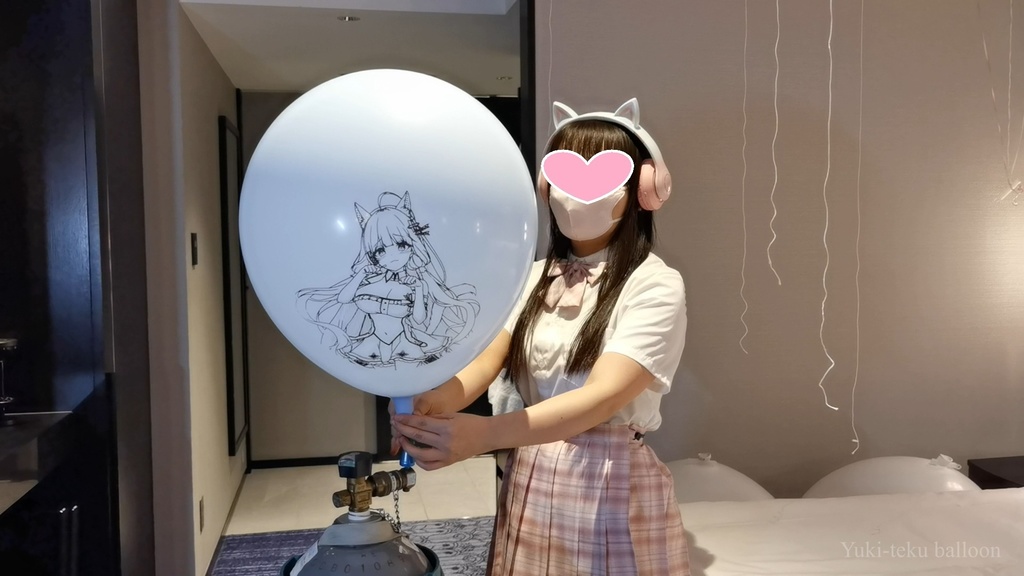 JK Mちゃんのヘリウム風船遊び3 JK style M-chan's Helium balloon play3