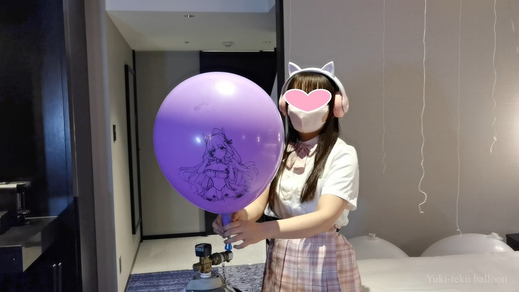 JK Mちゃんのヘリウム風船遊び3 JK style M-chan's Helium balloon play3