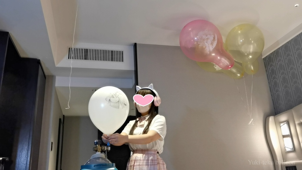 JK Mちゃんのヘリウム風船遊び3 JK style M-chan's Helium balloon play3