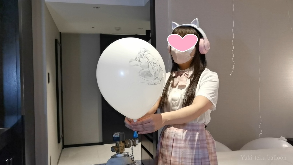 JK Mちゃんのヘリウム風船遊び3 JK style M-chan's Helium balloon play3