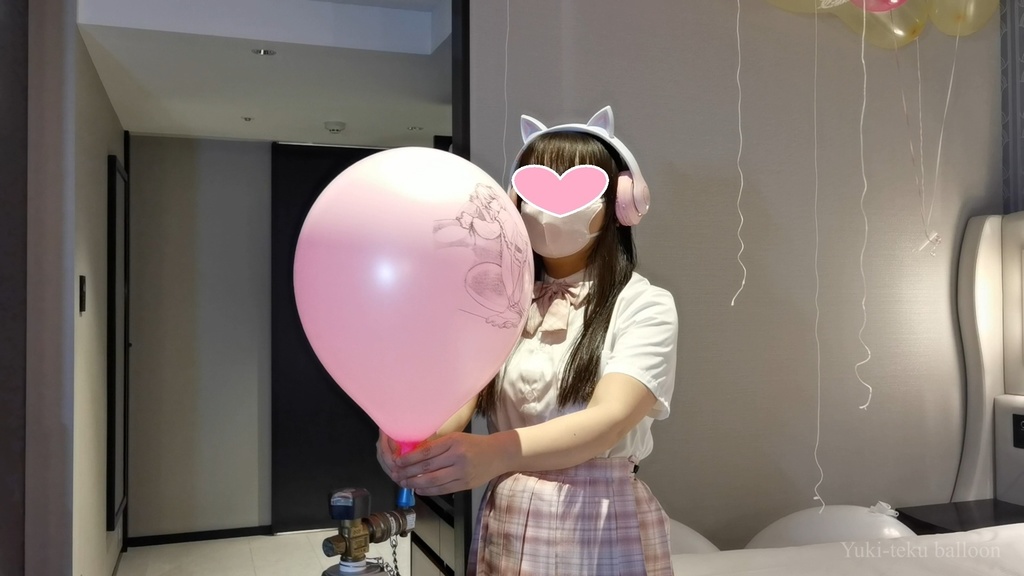 JK Mちゃんのヘリウム風船遊び3 JK style M-chan's Helium balloon play3