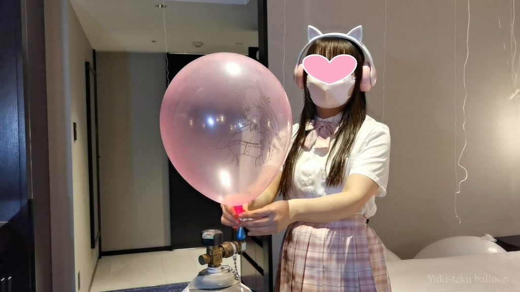 JK Mちゃんのヘリウム風船遊び3 JK style M-chan's Helium balloon play3