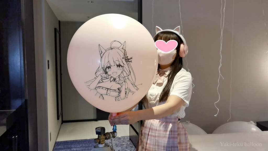JK Mちゃんのヘリウム風船遊び3 JK style M-chan's Helium balloon play3