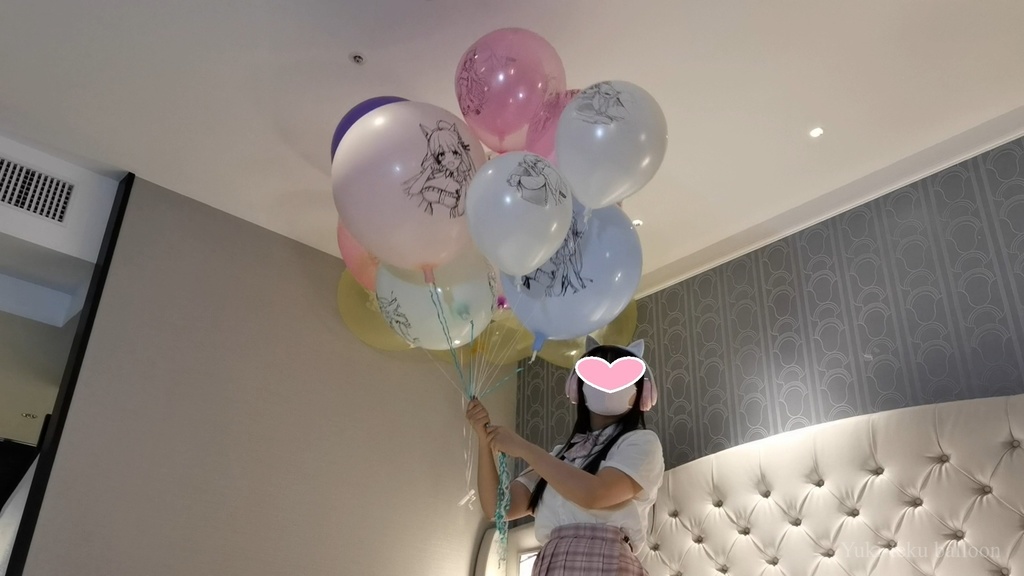 JK Mちゃんのヘリウム風船遊び3 JK style M-chan's Helium balloon play3