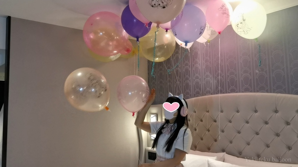 JK Mちゃんのヘリウム風船遊び3 JK style M-chan's Helium balloon play3