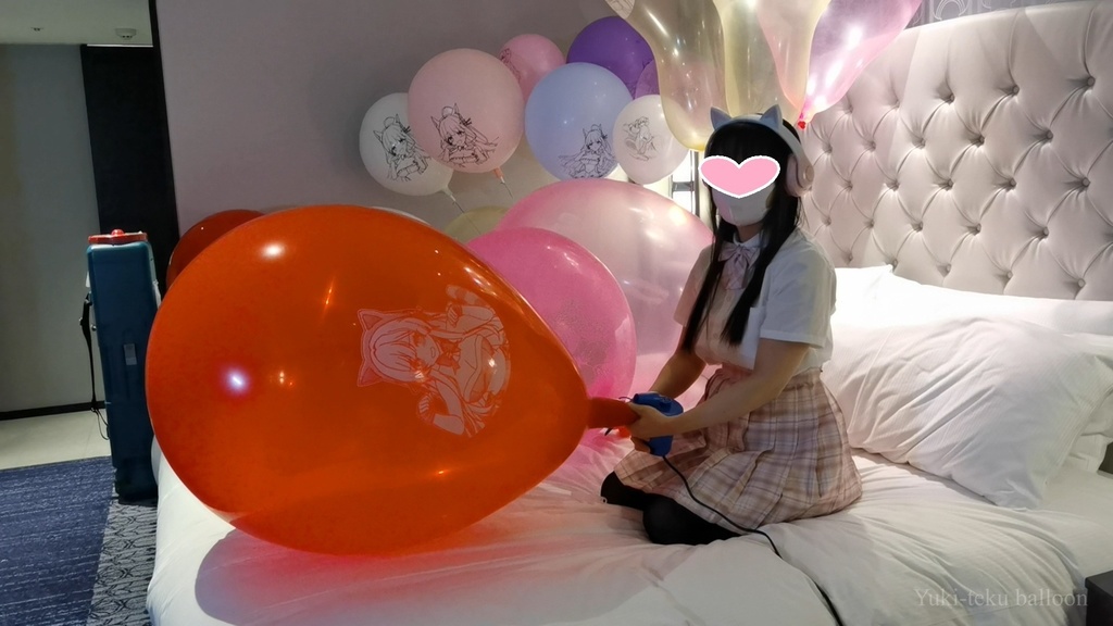 JK Mちゃんのロングネック風船遊び3【風船のみ】 JK Style M-chan's Long-neck balloon play3 【Balloons only】