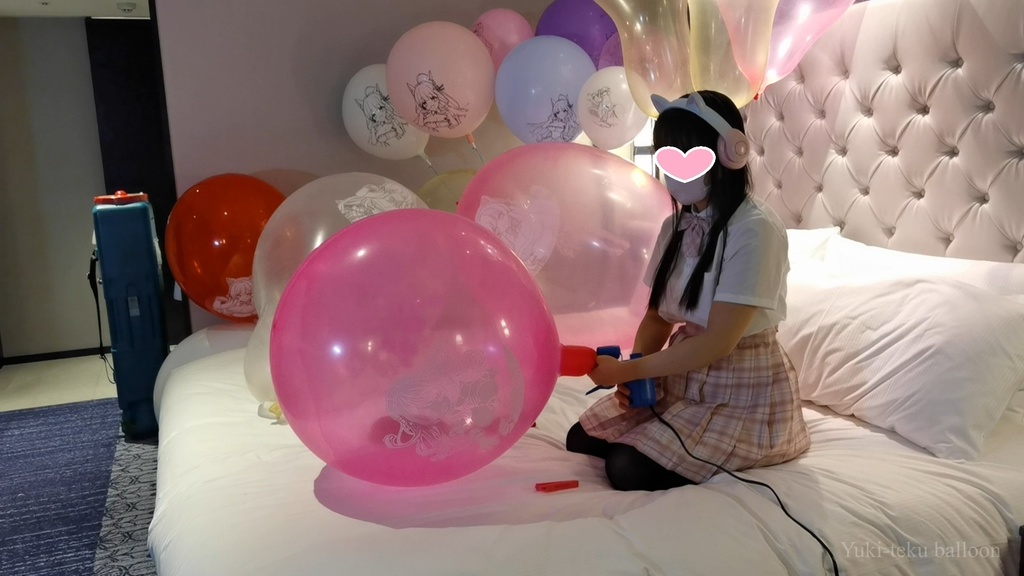 JK Mちゃんのロングネック風船遊び3【風船のみ】 JK Style M-chan's Long-neck balloon play3 【Balloons only】