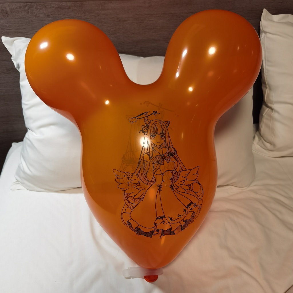 猫耳ミカ  耳付き風船 16inch Cat ear Mika Cat head balloon