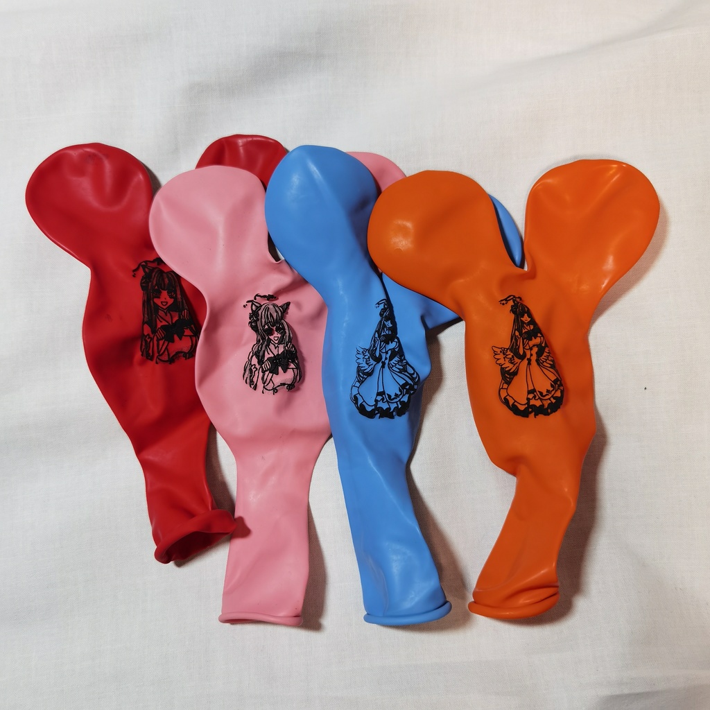 猫耳ミカ 耳付き風船 16inch Cat ear Mika Cat head balloon