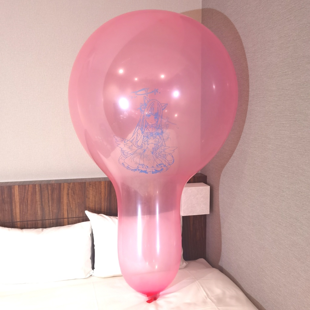 猫耳ミカ ロングネックバルーン ラウンド型 40inch Cat ear Mika Long-neck balloon Round type